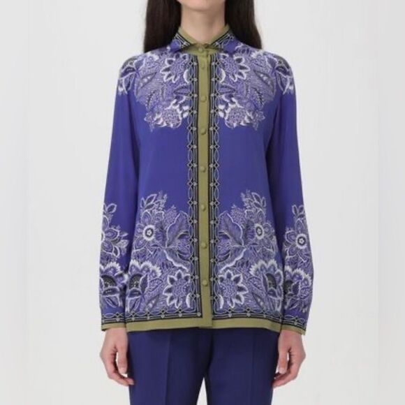 Etro Silk Bandana Blouse size 40/us size 4 - Picture 4 of 13
